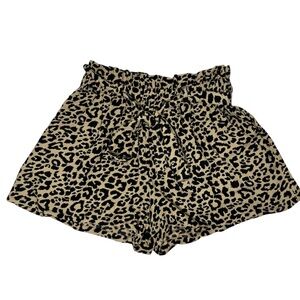 Hollister Leopard Print High Waist Shorts size M New